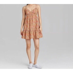 Wild Fable Baby Doll Dress (or Top) Peasant Boho Cottage Core Floral Lined S